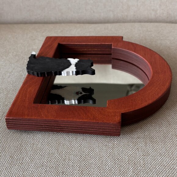 Dog Wall Mirror Judy Rand Handcrafted Vintage 1990s - Picture 6 of 9